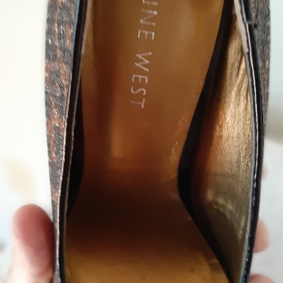 Nine West Leopard Glitter Heels size 7 - Picture 5 of 9